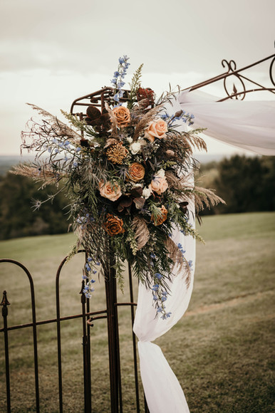 Boho Fall Wedding Ceremony