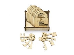 Զարգացնող փայտե խաղալիք՝ կողպեքներ և բանալիներ,8 հատ