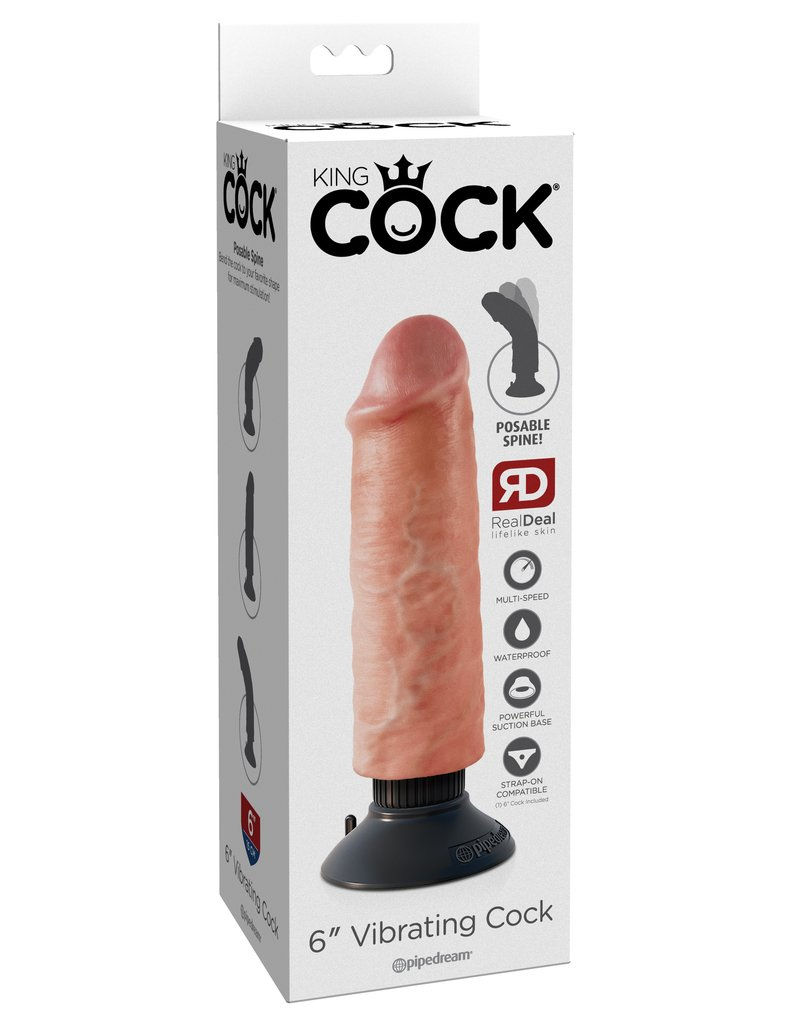 Miniatura: KING COCK 6" - VIBRATING COCK