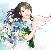 斎藤あやなさん生誕祭2021 フラワースタンドパネルイラスト