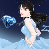 斎藤あやなさん生誕祭2022 フラワースタンドパネルイラスト