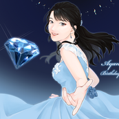 斎藤あやなさん生誕祭2022 フラワースタンドパネルイラスト
