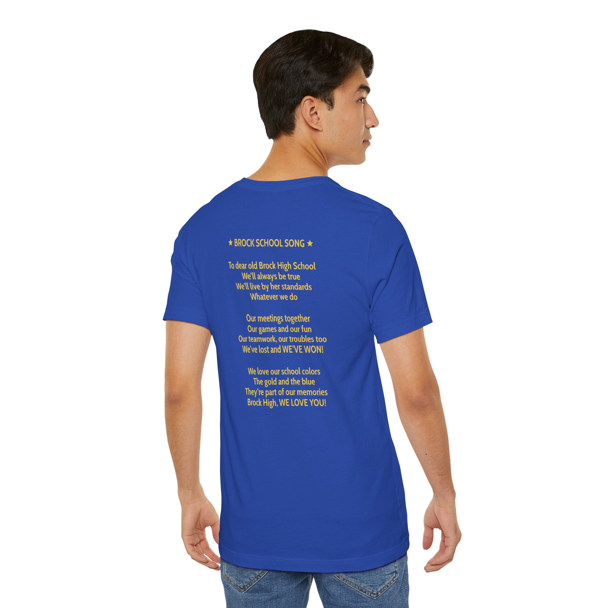 Adult T-Shirt: Brock School Song & Logo — Brock Eagle Spirit Tee