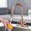 Miniatura: Grifería extraíble monoblock para cocina acabado cobre