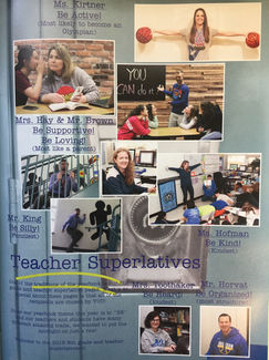Sara is the winner of many teacher superlatives each year in the yearbook, voted by the student body