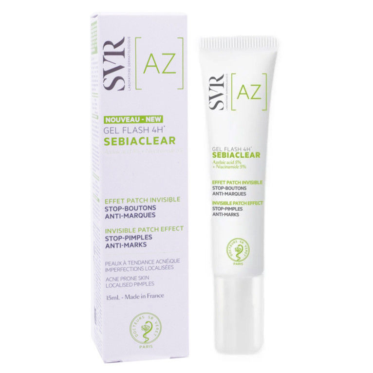SVR SEBIACLEAR gel Flash 4h Stop Boutons tube 15ml