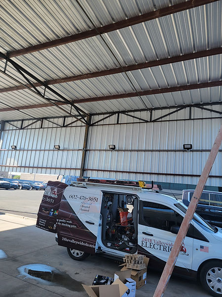 Outside lighting install downtown Phoenix