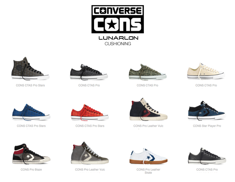 converse cons with lunarlon