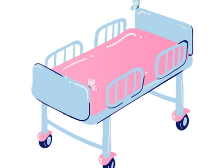 A hospital bed