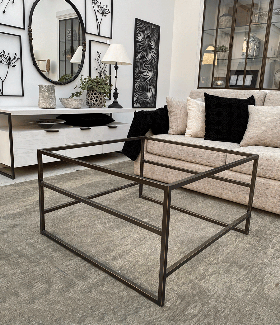Modular coffee table showing unique configurations