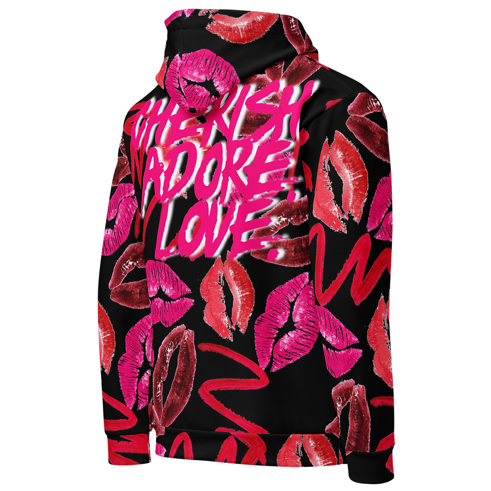 Thumbnail: Cherish. Adore. Love. Unisex Hoodie 
