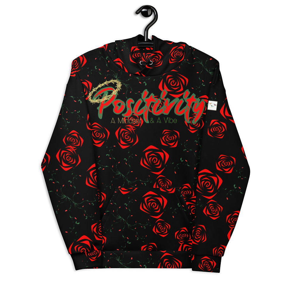 Thumbnail: Rose on the 3rd Black Unisex Hoodie