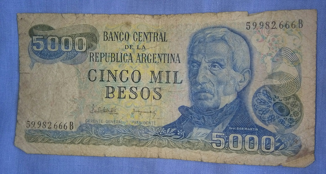 Billete 5000 Pesos Ley - Serie B