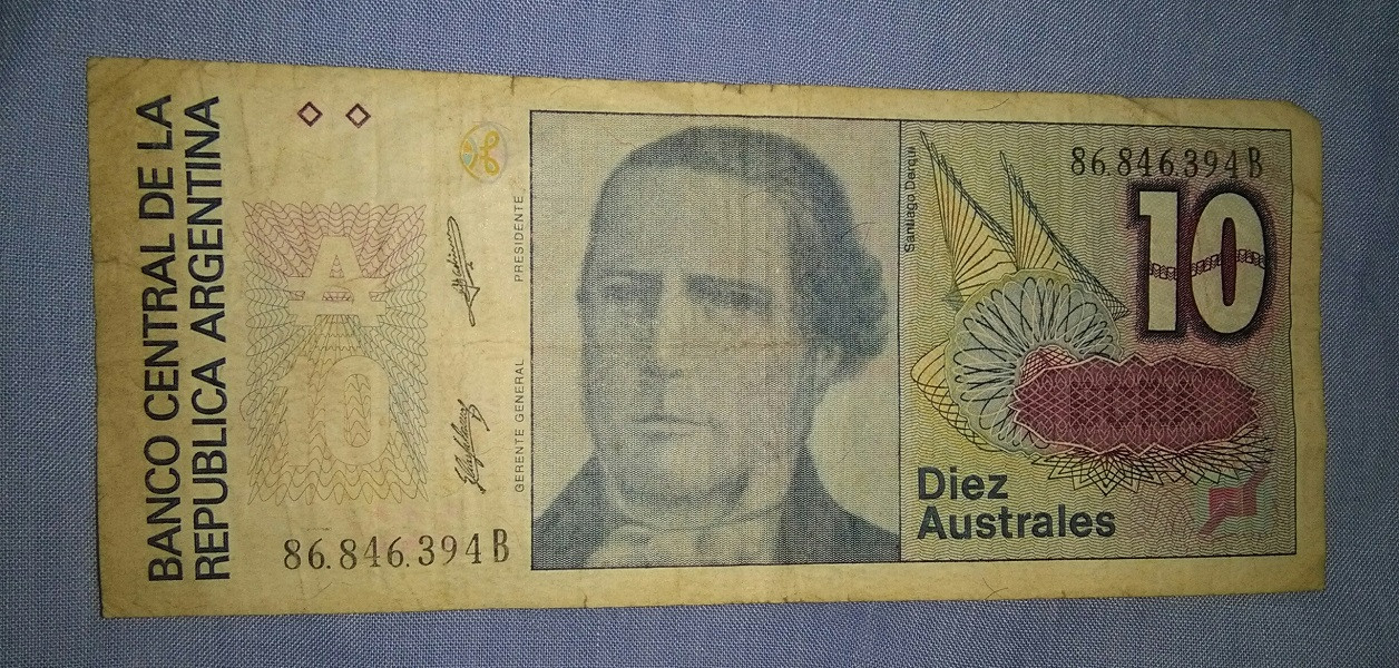 Billete 10 australes - Serie B