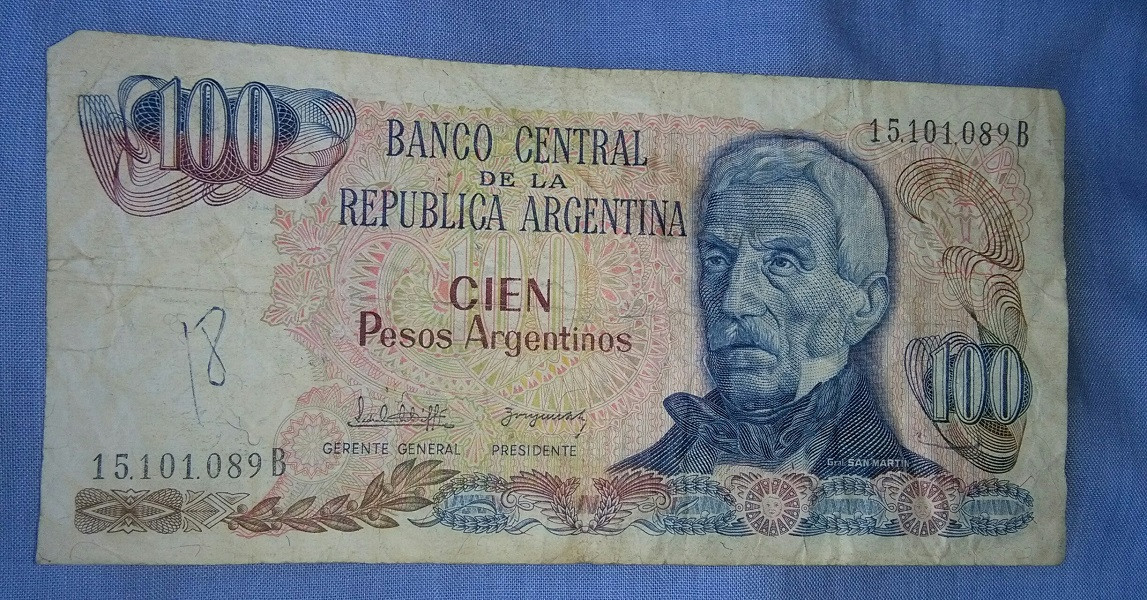 Billete 100 Pesos Argentinos - serie B