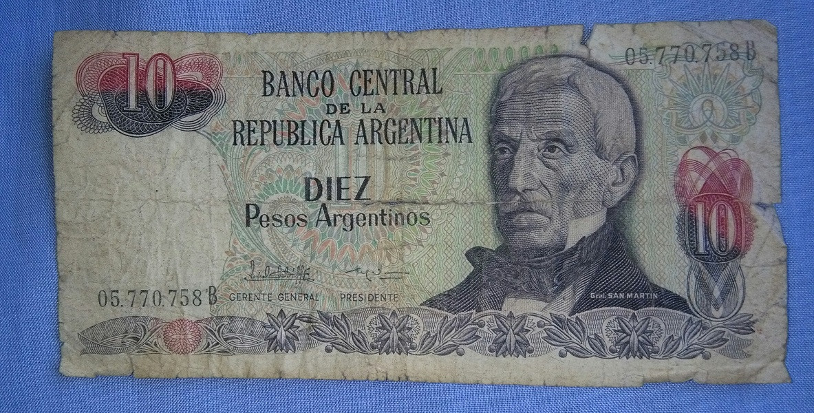 Billete 10 Pesos Argentinos - Serie B