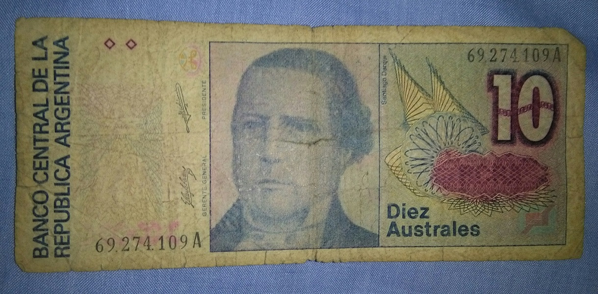 Billete 10 australes - Serie A