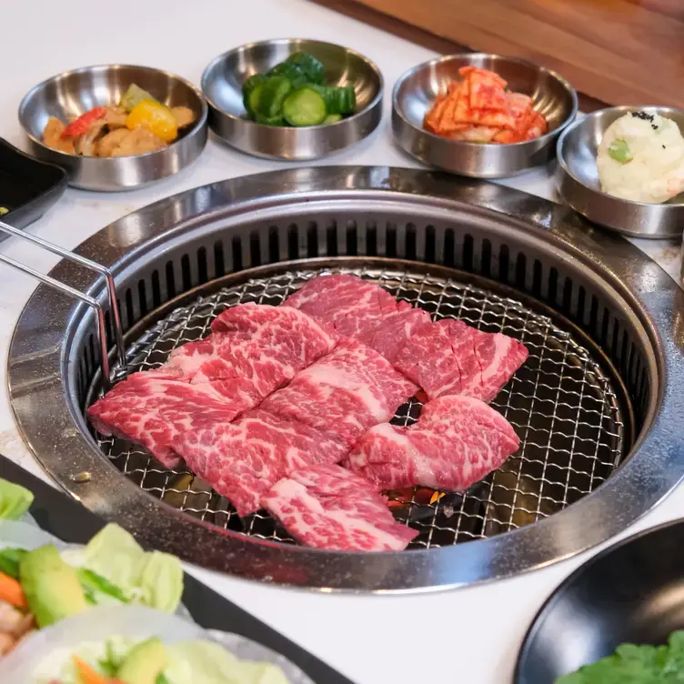Wagyu Korean BBQ cuts grilling at Namoo Marina del Rey
