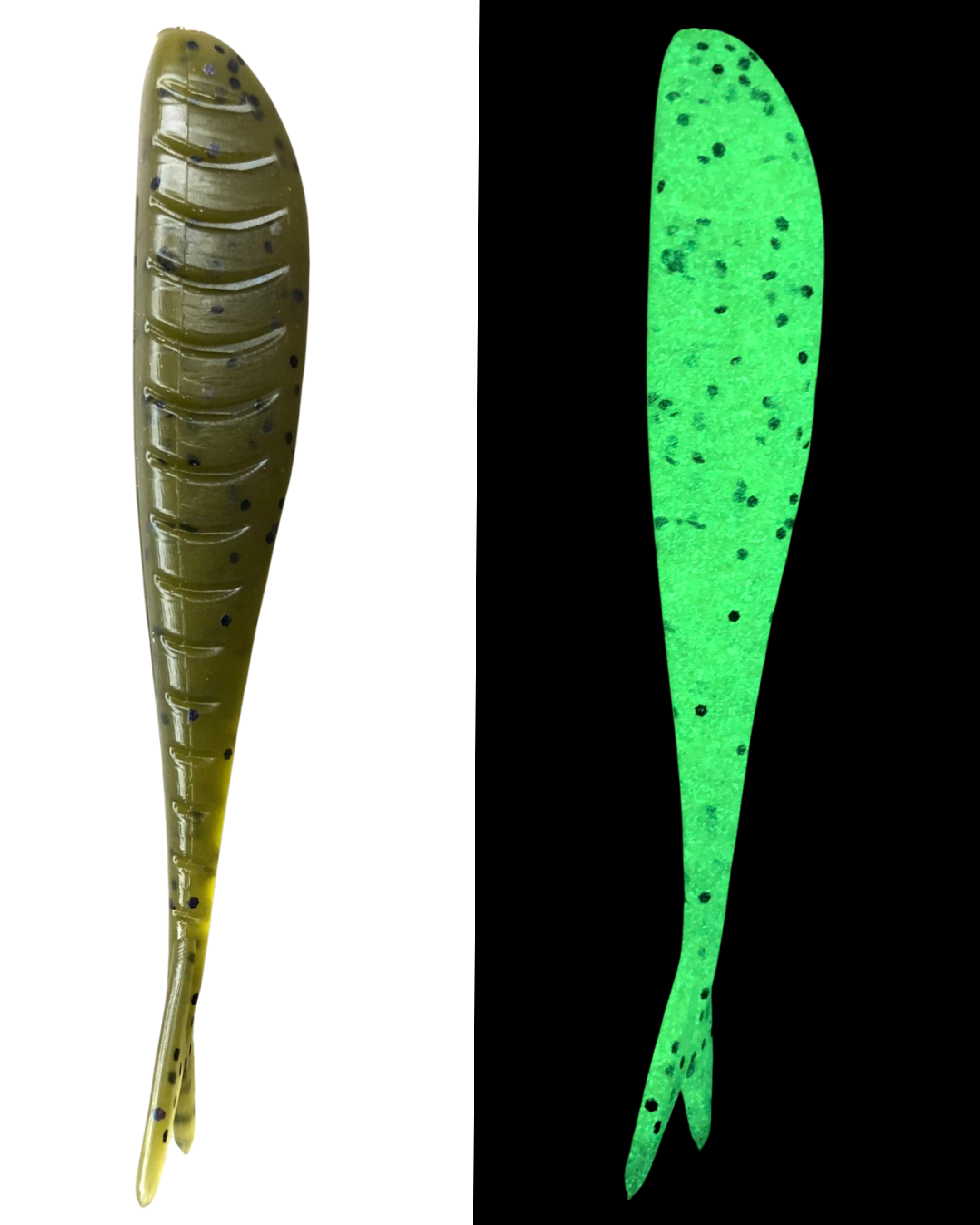 Green Pumpkin - 4" Fluke 10pk