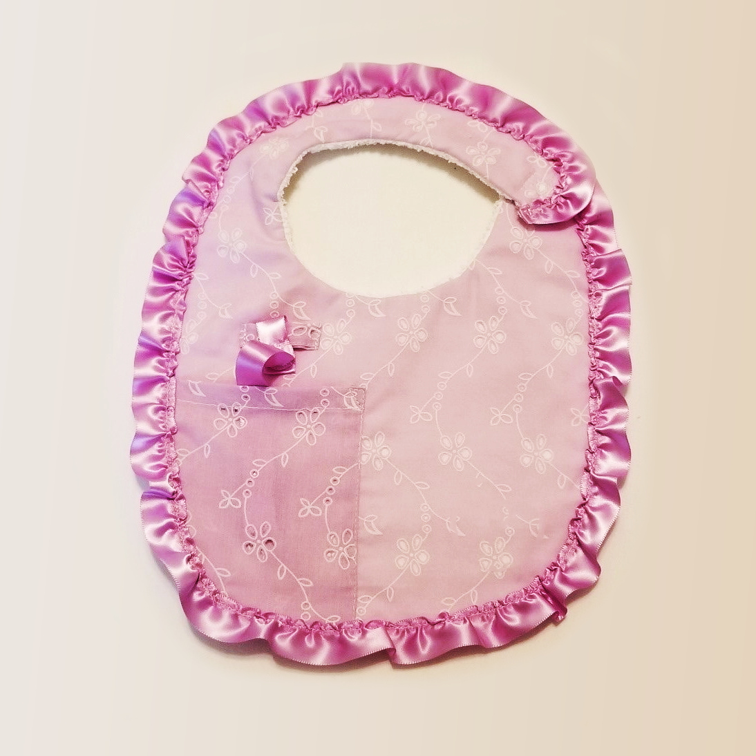 Eb's Satin Lavender Lullaby Baby Bib