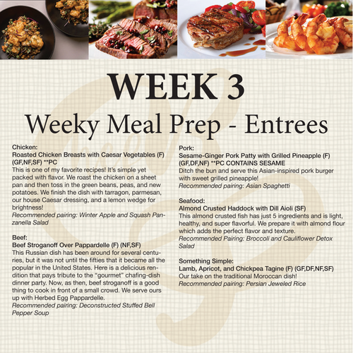 Week 3 Weekly Meal Prep - Serves 2 people | Chef B Meals