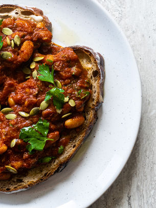 Smoky Beans on Sourdough Toast