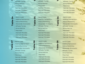 Wedding Reception Seating Chart Guidelines