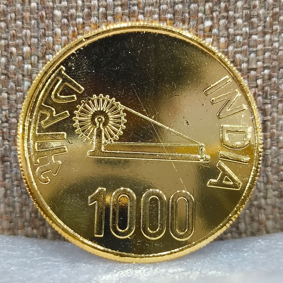 1000 Rupees (Ayodhya Ram Mandir) Collectible Goldplated Rare Fancy Coin