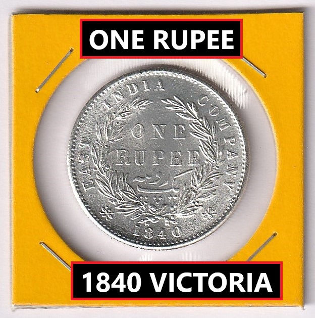 1 Rs. 1840 Victoria **Continuous Issue** Silverplated Rare Fancy Coin