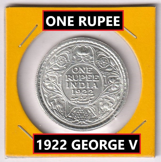 1 Rs. 1922 British India Silverplated Old and Rare Fancy Coin