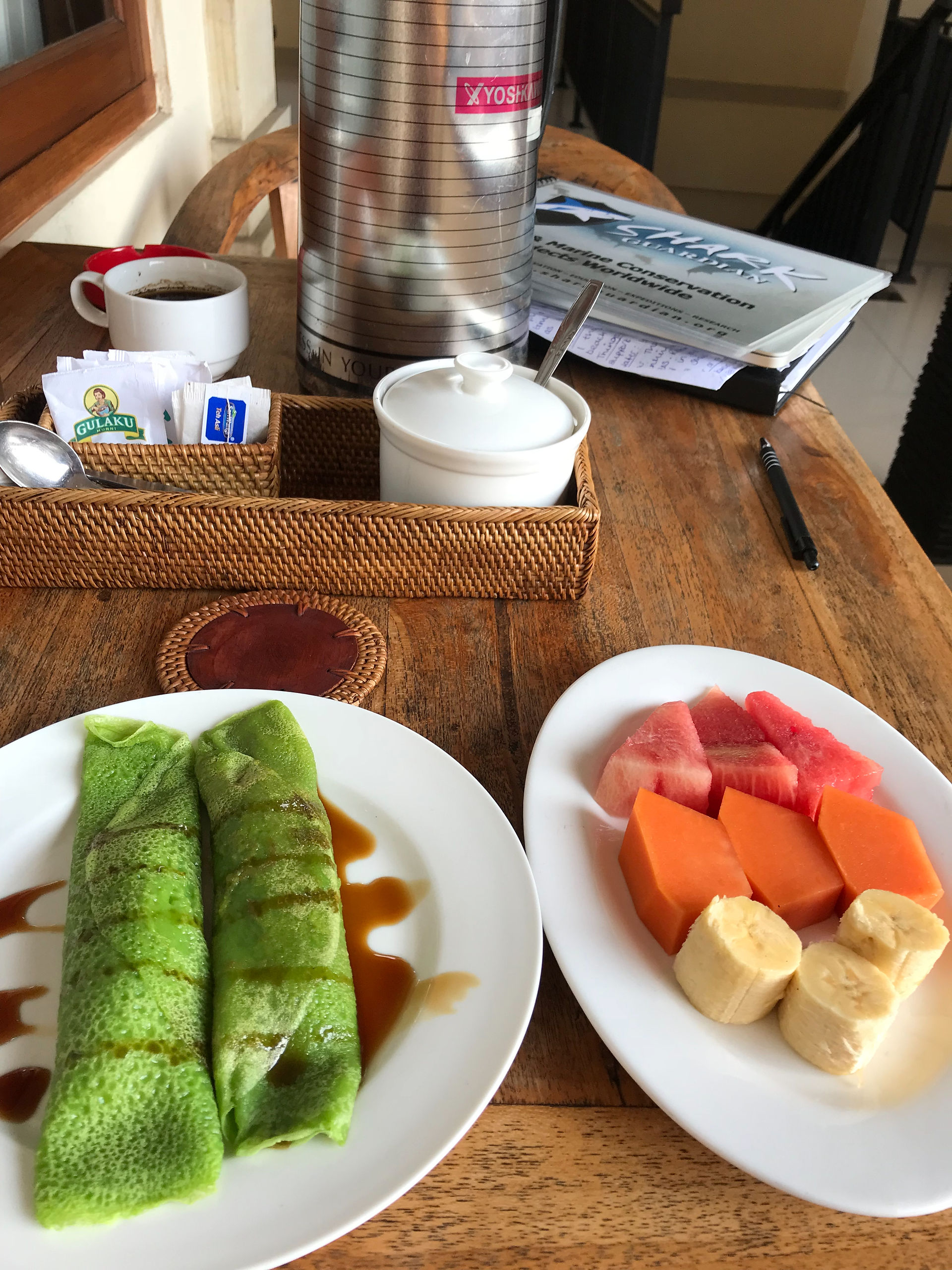 Breakfast in the homestay is almost always delicious!