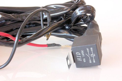 Single LED HID Light Bar / Driving Light Wiring Loom Harness 12 volt 40