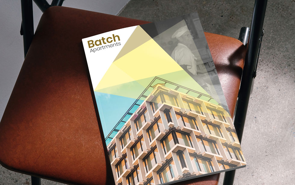 A4 front cover brochure design for a new luxury residential development