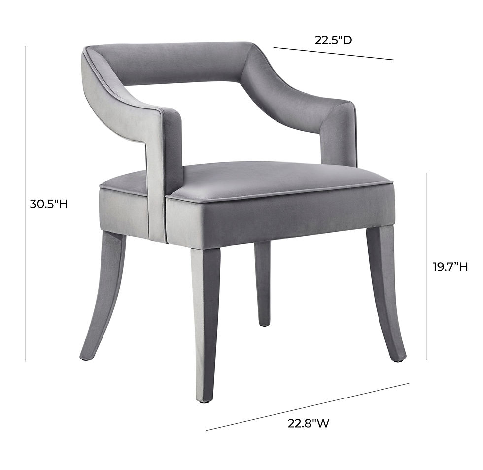 Thumbnail: Tiffany Grey Velvet Chair