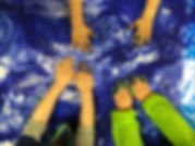 blue wall picture with painting by amanda fernando and gajendra nalaka daundaratne