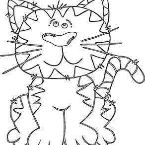 big cat coloring page by christel nalaka daundaratne