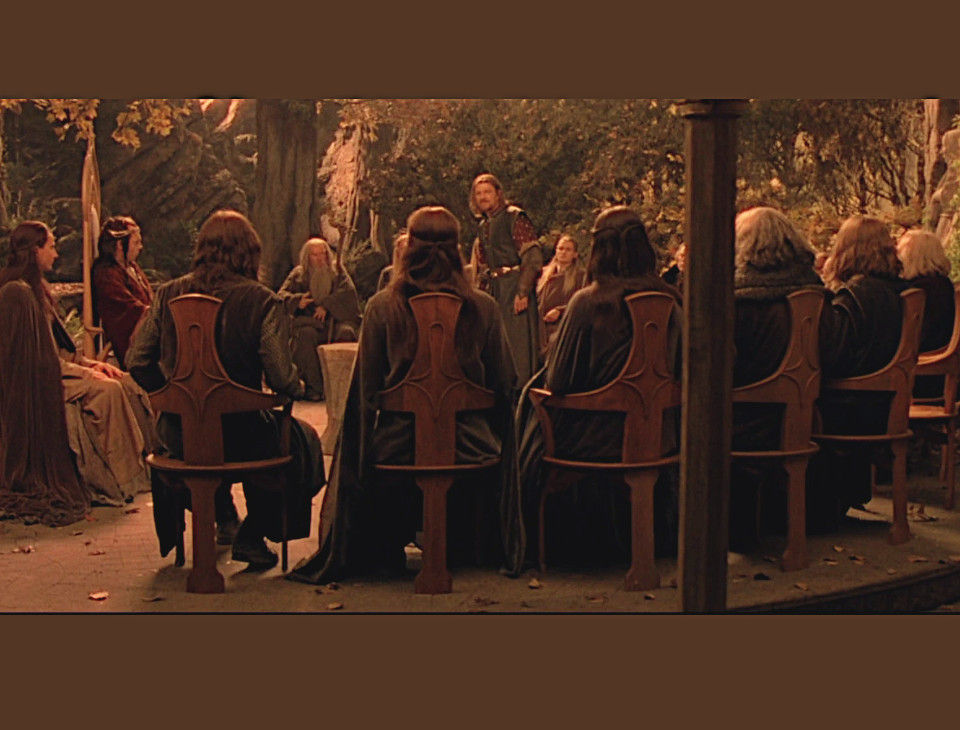 Rivendell or Council of Elrond scene
