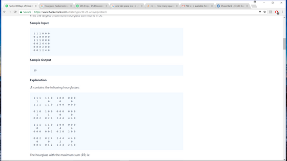 Hourglass Matrix Problem