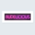 Budelicious neon fine art print by Budeful, pink neon typography wall art, long slim coastal print, framed or unframed