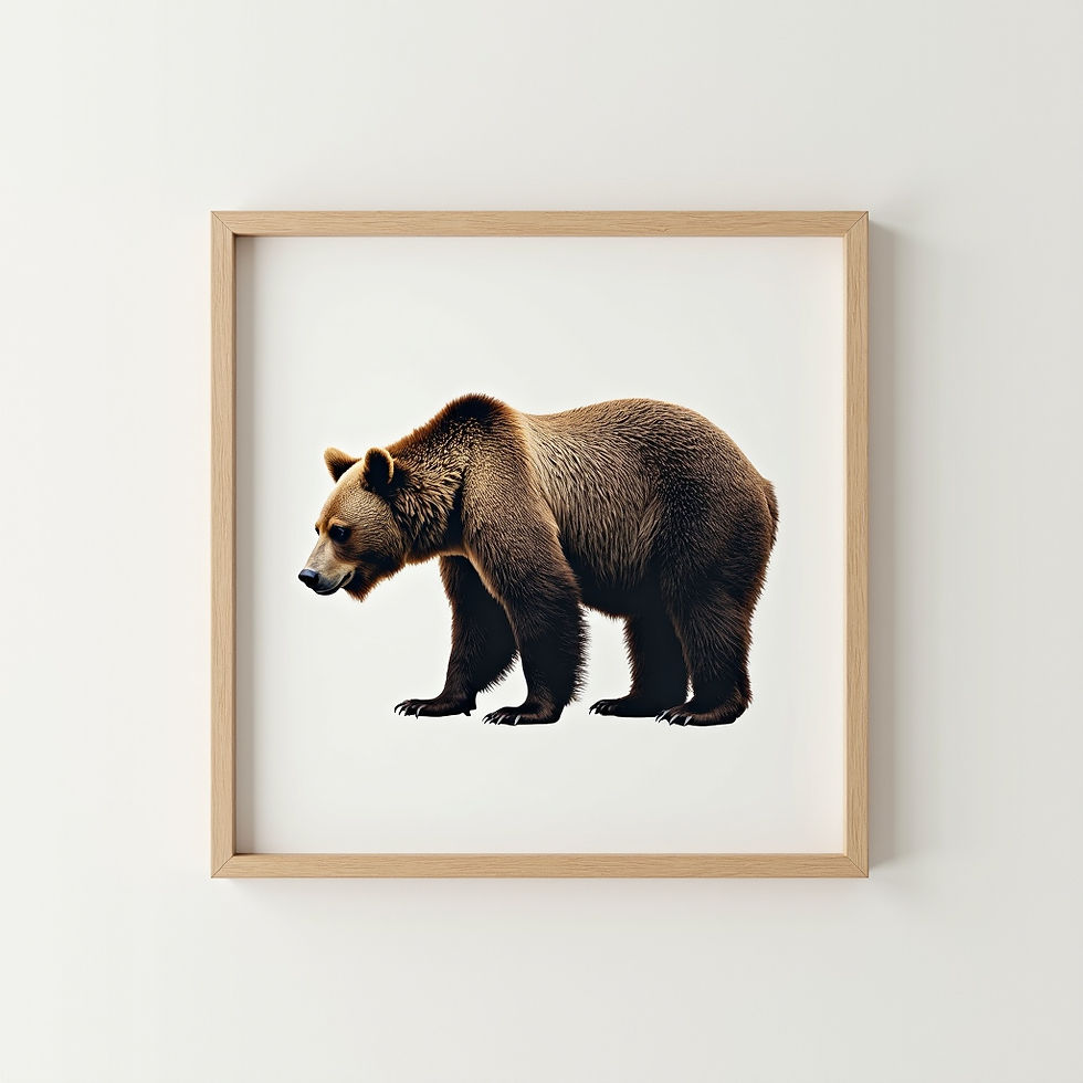 Wild Bear Lithograph