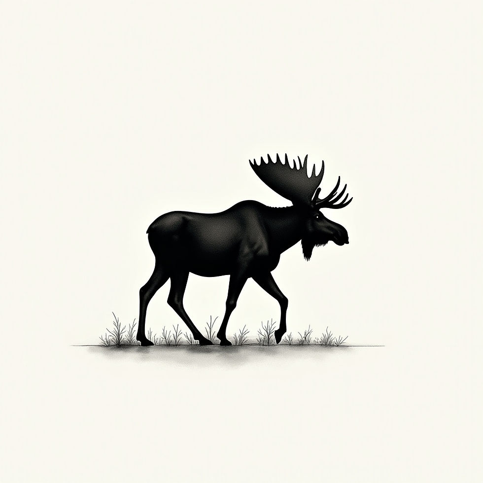 Moose Silhouette Sketch