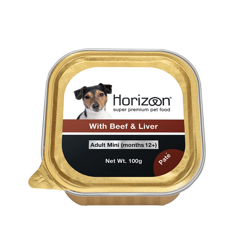 מעדן הורייזן לכלבים פטה בקר וכבד 100 גרם