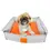 תמונה ממוזערת: מיטה M-Pets דגם Moon Bed צבע אפור-כתום מידה M