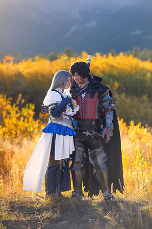 Kyle and Malinda Cosplaying as Clive and Jill from Final Fantasy XVI. Photography by Mahou Maddie