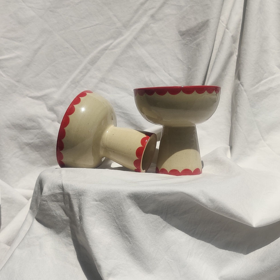 Red Lace Dessert Cups