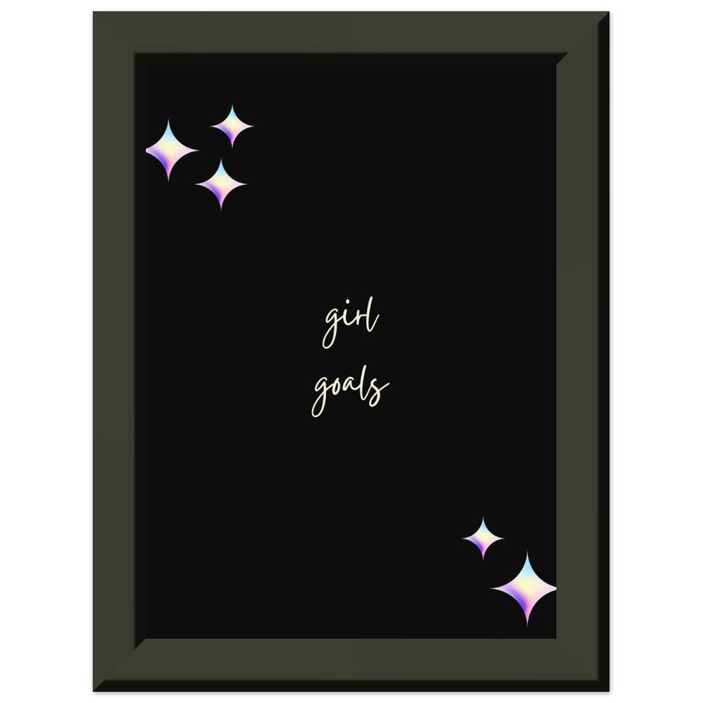 Girl Goals Matte Paper Metal Framed Poster
