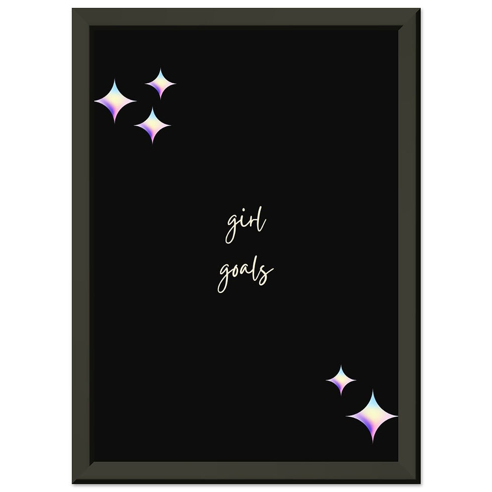 Thumbnail: Girl Goals Matte Paper Metal Framed Poster