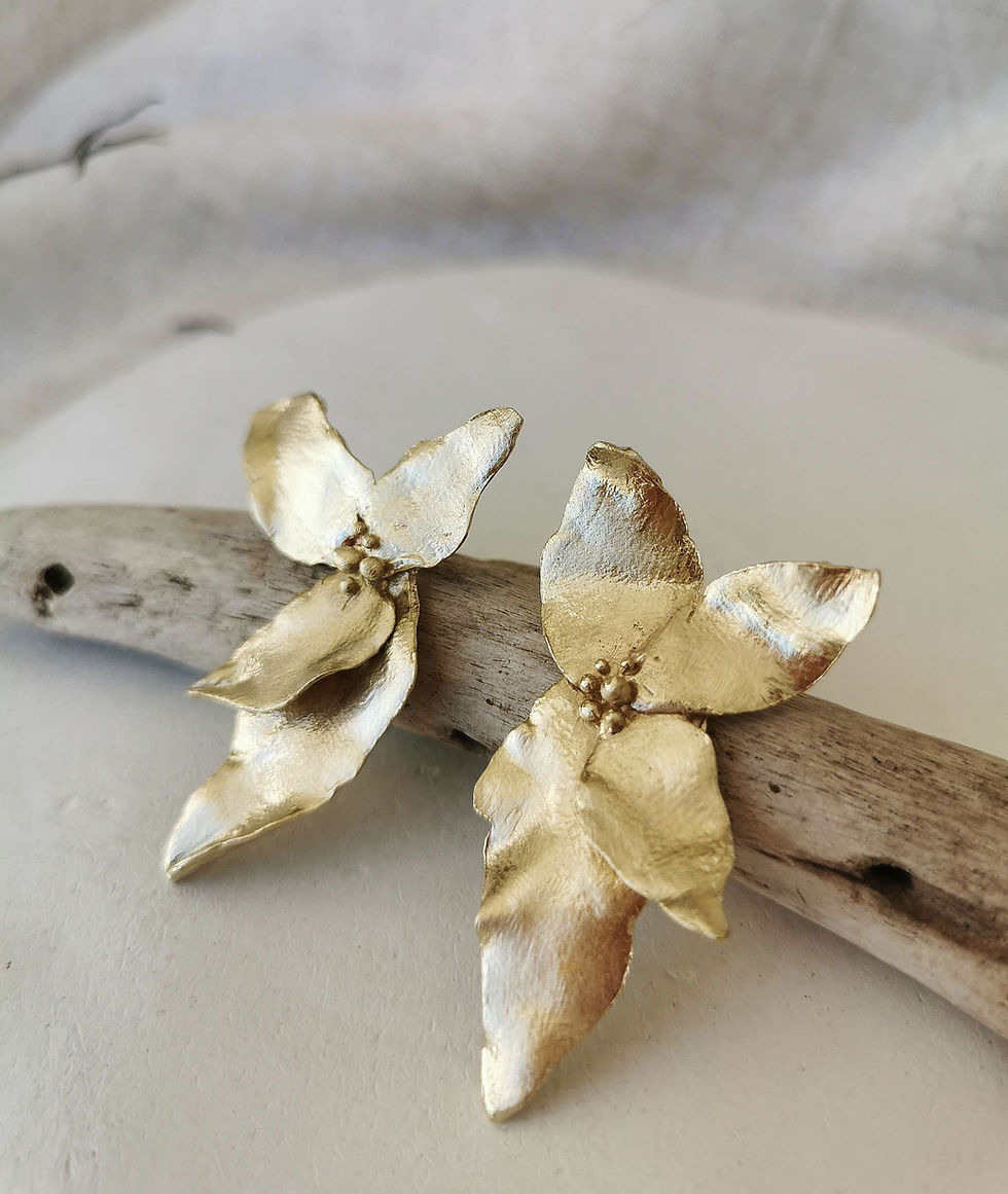 Thumbnail: FLOR// Organic Flower Stud Earrings