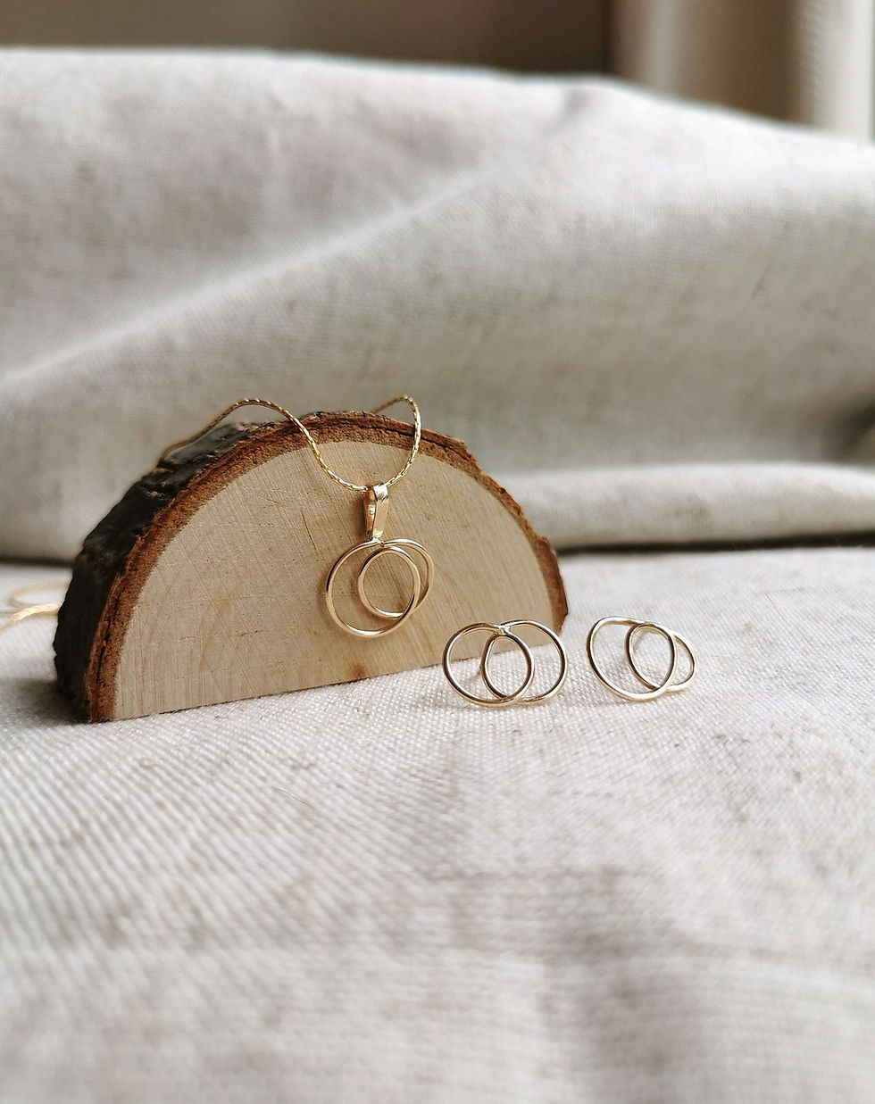 Thumbnail: OOVA// Double Loop Pendant Necklace