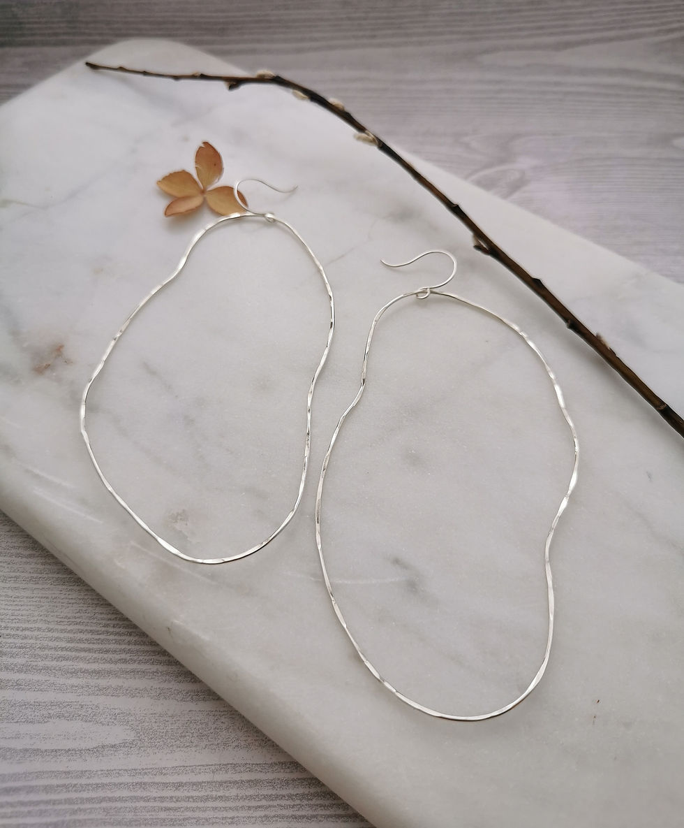 Miniature : VAN GOGH// Grandes boucles d'oreilles créoles ondulées